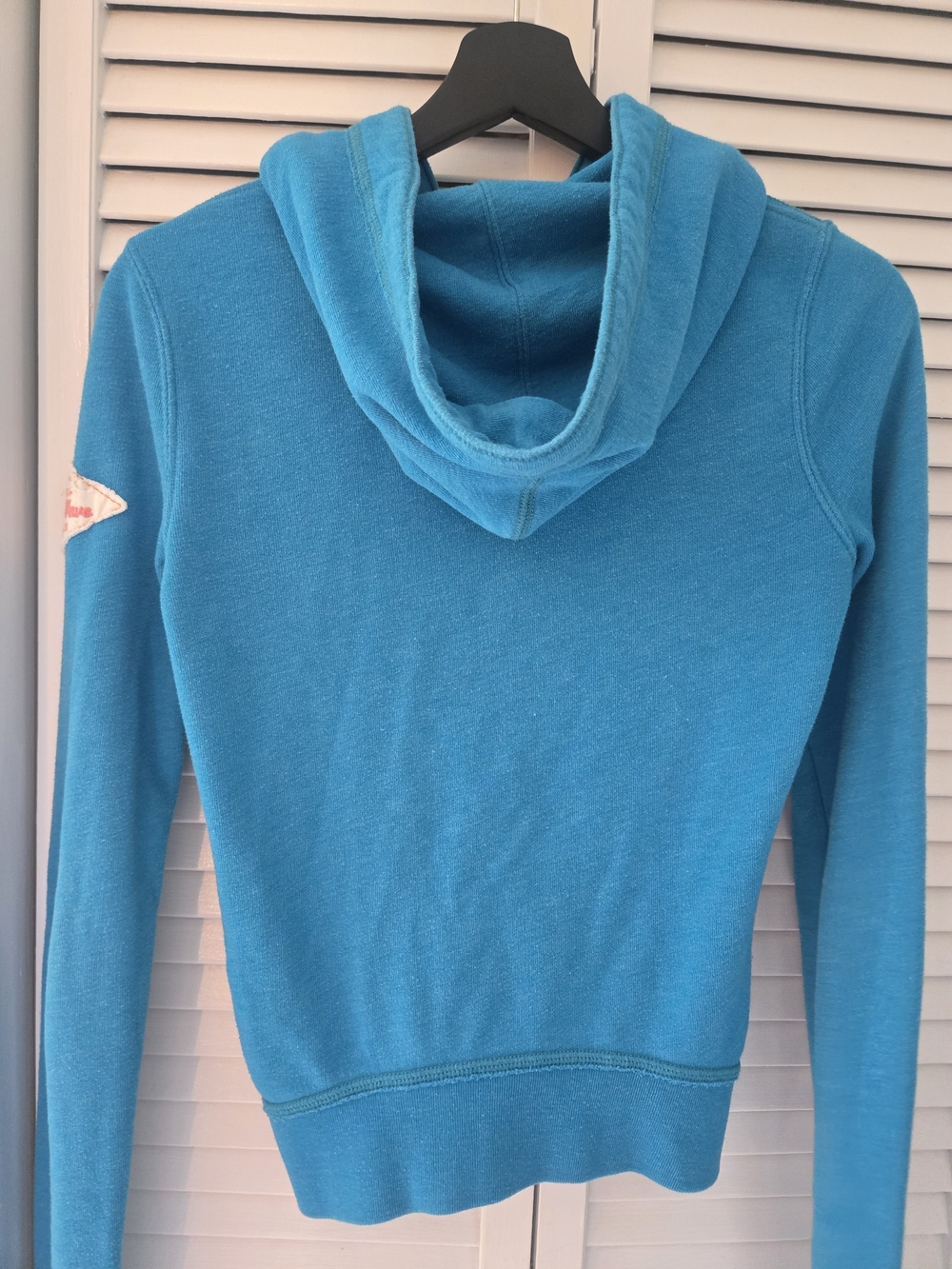 Hollister Teal Blue Classic Zip-Up Hoodie with CA Crest - Picture 3 of 4